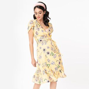 Smak Parlour Yellow & Ivory Floral Print